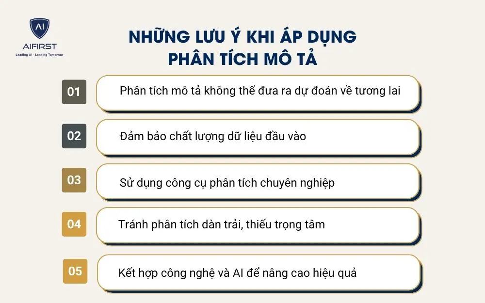 Những lưu &yacute; khi &aacute;p dụng ph&acirc;n t&iacute;ch m&ocirc; tả