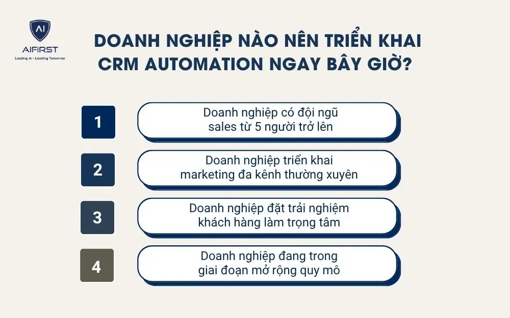 Doanh nghiệp n&agrave;o n&ecirc;n triển khai CRM Automation ngay b&acirc;y giờ?