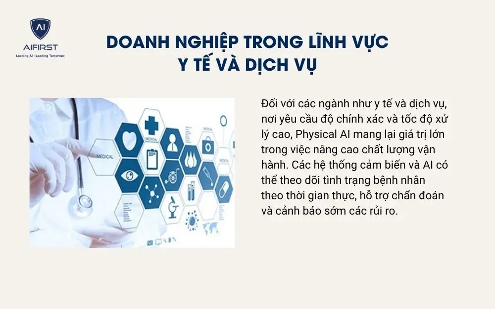 Doanh nghiệp trong lĩnh vực y tế v&agrave; dịch vụ