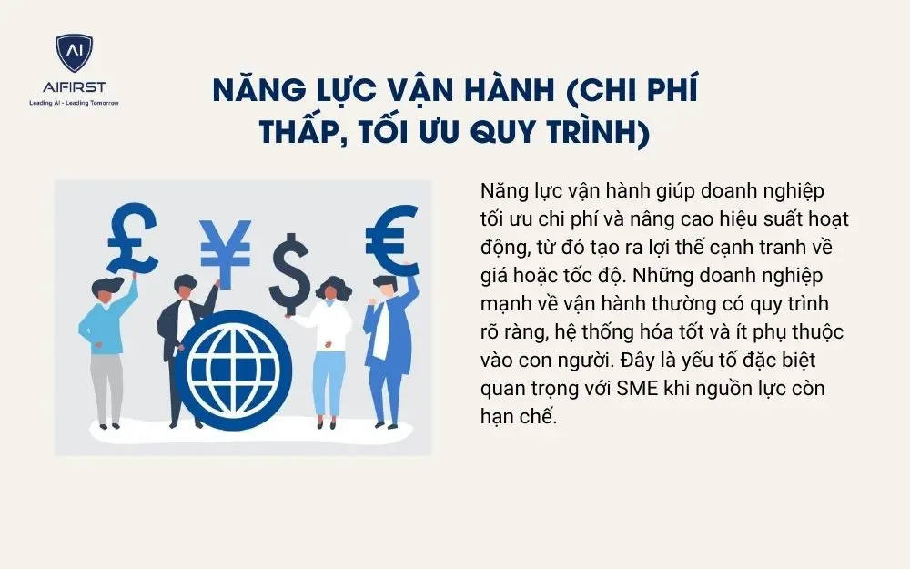 Năng lực vận h&agrave;nh (chi ph&iacute; thấp, tối ưu quy tr&igrave;nh)