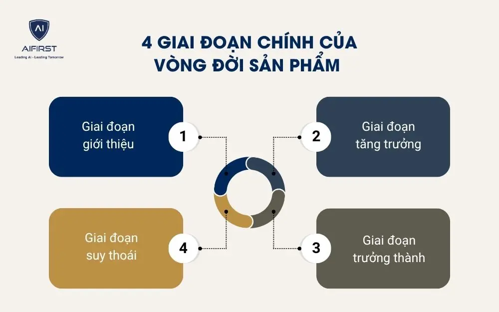 4 giai đoạn ch&iacute;nh của v&ograve;ng đời sản phẩm&nbsp;