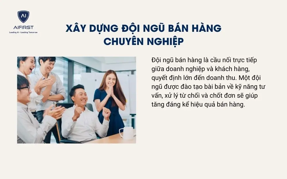 X&acirc;y dựng đội ngũ b&aacute;n h&agrave;ng chuy&ecirc;n nghiệp
