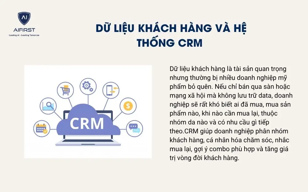 Dữ liệu kh&aacute;ch h&agrave;ng v&agrave; hệ thống CRM