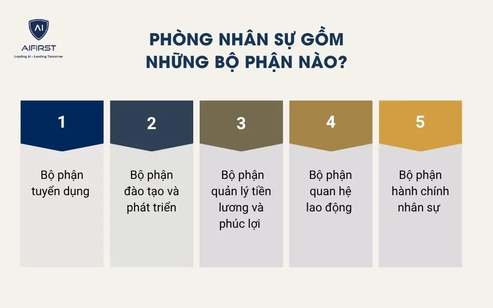 Ph&ograve;ng nh&acirc;n sự gồm những bộ phận n&agrave;o?