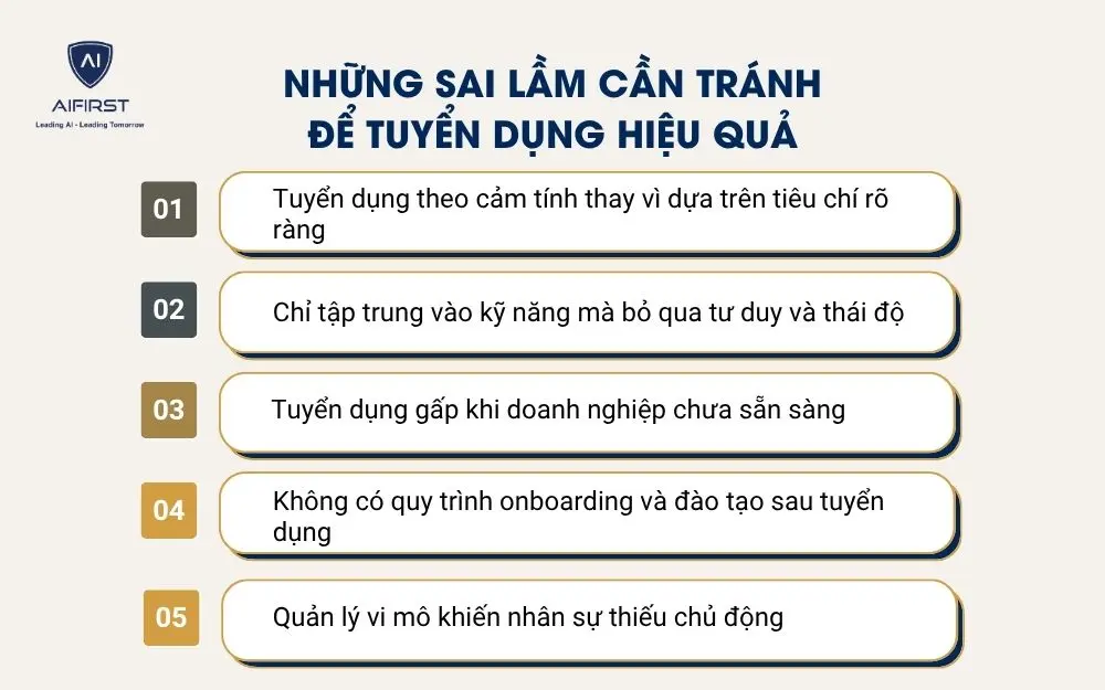 Những sai lầm cần tr&aacute;nh để tuyển dụng hiệu quả