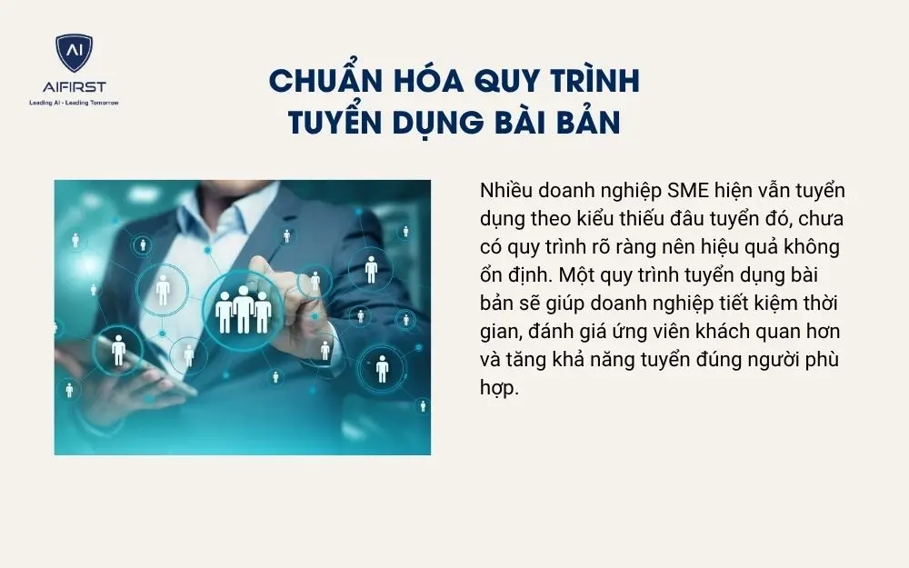 Chuẩn h&oacute;a quy tr&igrave;nh tuyển dụng b&agrave;i bản