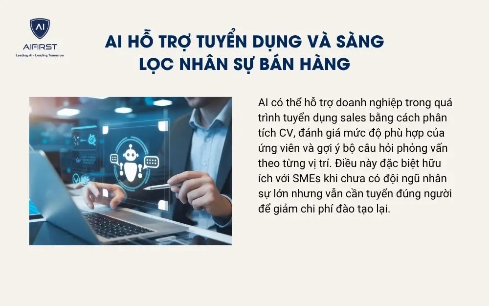 AI hỗ trợ tuyển dụng v&agrave; s&agrave;ng lọc nh&acirc;n sự b&aacute;n h&agrave;ng