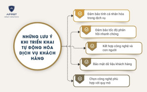 Những lưu ý khi triển khai tự động hóa dịch vụ khách hàng