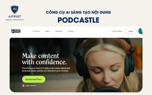 Podcastle có giao diện đơn giản, dễ sử dụng để tạo podcast